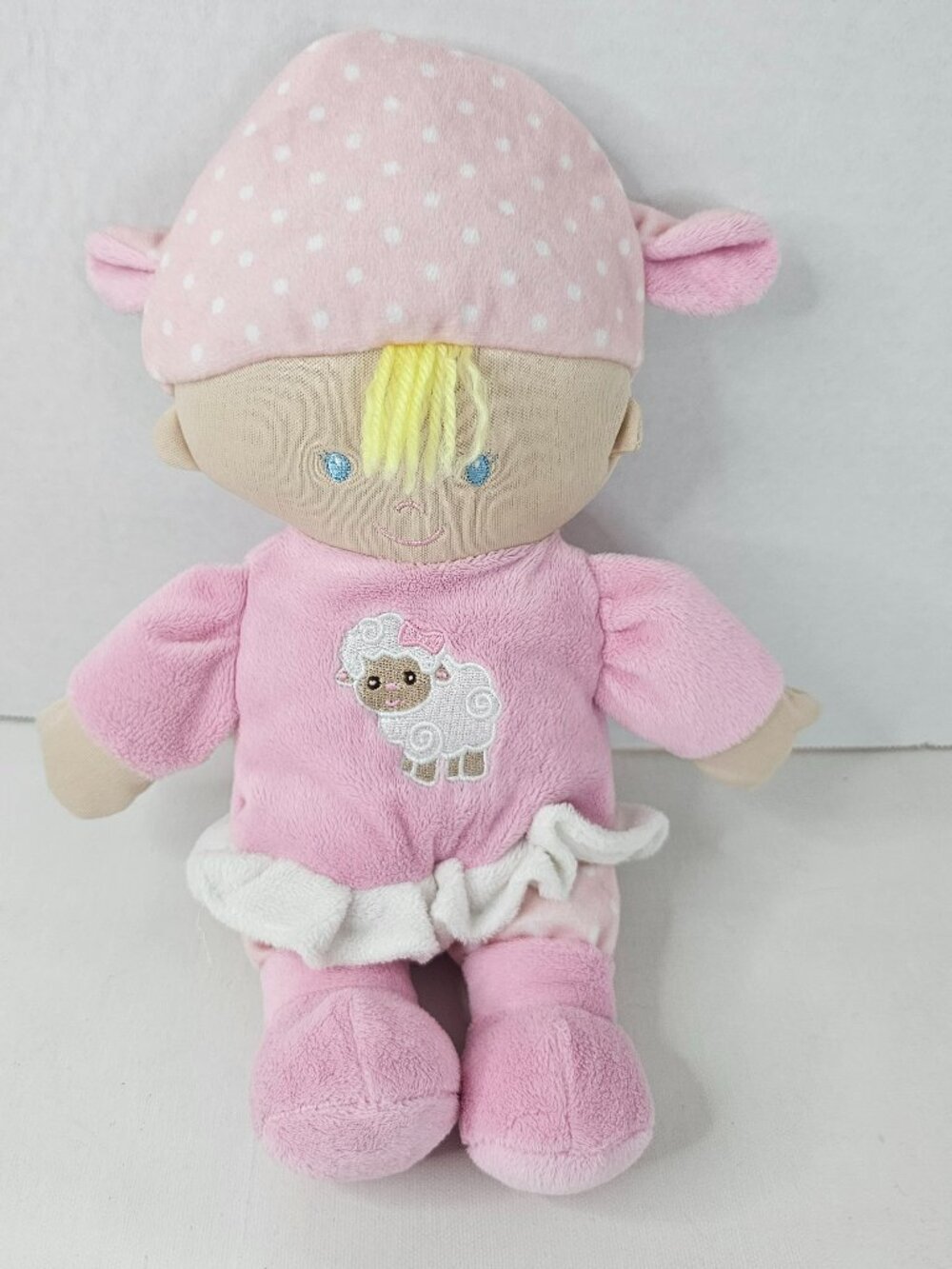 Kids Preferred Baby Girl Doll Blonde Yarn Hair Soft Cute Stuffed Toy 2018